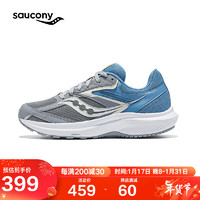 Saucony索康尼凝聚17跑步鞋女减震训练跑鞋透气运动鞋灰兰39