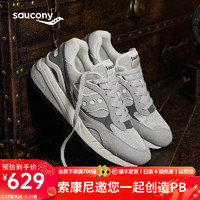 Saucony索康尼SHADOW 6000RE休闲鞋男女冬季板鞋男轻便厚底增高男运动鞋 灰5 45码