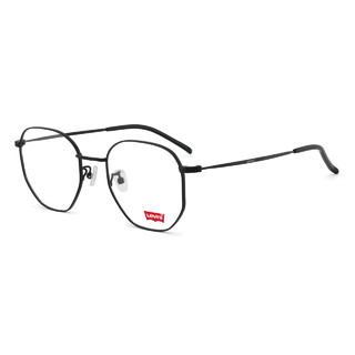 Levi's李维斯近视眼镜架文艺复古多边形可配近视防蓝光眼镜镜框 5266-C1黑色