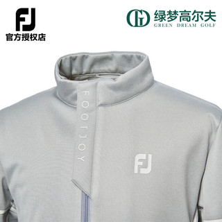 Footjoy高尔夫服装男FJ运动百搭防紫外抗菌防风golf拼接时尚夹克外套 麻灰81145 XL