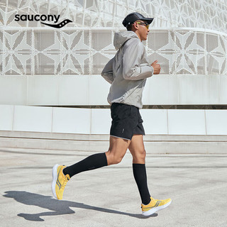 saucony 索康尼 菁华14男跑鞋轻量缓震跑步鞋训练运动鞋黄黑43