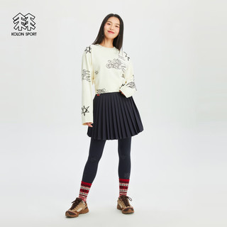 KOLON SPORT可隆打底裤 女子户外运动弹力内搭紧身长裤【新年】 LKLG4ST904-BK 黑色 165/M