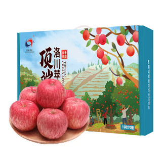 顶端果业 洛川苹果陕西红富士 15枚70mm小果礼盒单果165g+
