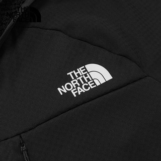 北面（The North Face）户外运动保暖外套透气连帽休闲外套男春秋防风夹克5J7S JK3/黑色 L/180