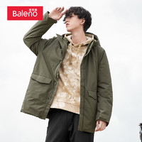 班尼路（Baleno）秋冬鸭绒服男潮保暖青少年中长款休闲外套 25G XL