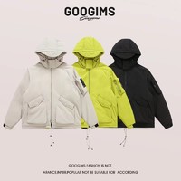 Googims 秋冬羽绒服男女同款宽松短款情侣款外套