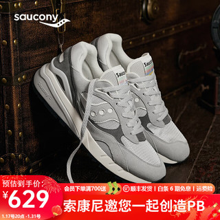 saucony 索康尼 SHADOW 6000RE休闲鞋男女冬季板鞋男轻便厚底增高男运动鞋 灰5 36码