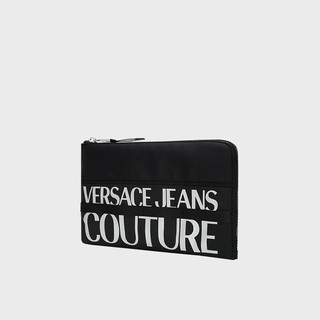 VERSACE 范思哲 Jeans Couture男士LOGO印花手拿包 黑色