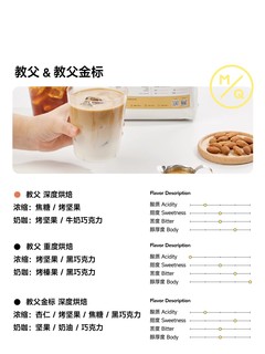 MQ COFFEE 明谦 咖啡豆金标教父500g*1袋黑咖啡意式拼配咖啡豆美式拿铁