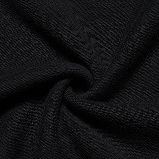 特步套头卫衣2024春季套头针织长袖运动上衣976129920133 正黑色 M