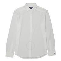 限尺码：Polo Ralph Lauren 白色纽扣长袖男士衬衫 710858511001