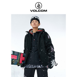VOLCOM钻石男装户外品牌棉服男士滑雪服外套保暖连帽