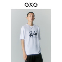 GXG 男装短袖T恤2022年夏季 白色 180/XL