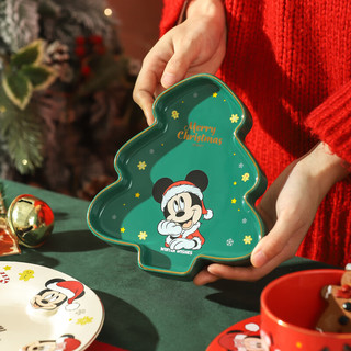 KAWASIMAYA 川岛屋 迪士尼圣诞节餐具陶瓷碗家用2023碗盘卡通可爱儿童饭碗 8英寸圣诞圆盘(红色)