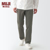 MUJI 無印良品 无印良品 MUJI 男式横竖弹力丝光斜纹修身裤男士长裤子男款休闲裤AEF02A2S