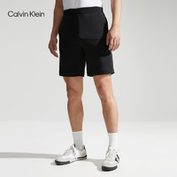 Calvin Klein【吸湿速干】运动24春夏男织带松紧腰慢跑训练运动短裤4MS4S851 001-太空黑 S