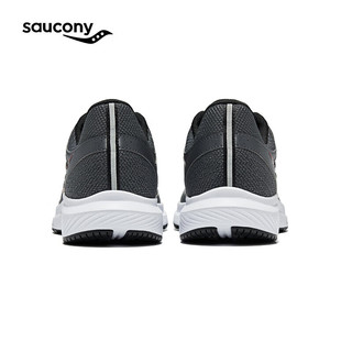 Saucony索康尼凝聚17跑步鞋男减震训练跑鞋透气运动鞋灰黑44.5