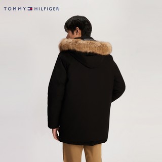 Tommy 男装户外滑雪中长鸭绒毛领派克羽绒服夹克02544