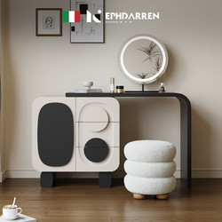 EPHDARREN/弗达伦 意式极简设计师梳妆台收纳柜一体卧室现代简约伸缩化妆桌高级感