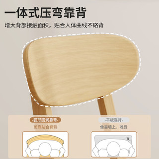 雅美乐餐椅家用4把装 皮质软包简约靠背椅实木餐厅椅子 皮质软包+橡胶木4把装