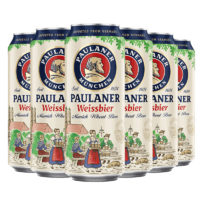 PAULANER 保拉纳 柏龙/保拉纳500ml*5罐装德国PAULANER精酿啤酒听装临期