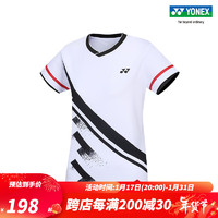 YONEX/尤尼克斯 110483BCR/210483BCR 23FW比赛系列 吸湿速干运动恤yy 210483BCR 白色（女款） L