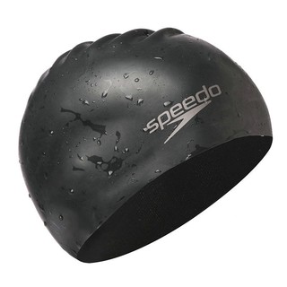 速比涛（Speedo） 硅胶泳帽 舒适长发 防水男女士成人硅胶加厚游泳帽 专业游泳装备 加大长发款 黑色