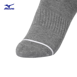 美津浓（MIZUNO）ESSENTIAL系列 24 男女运动袜银离子抗菌跑步袜子 17/浅麻灰 M