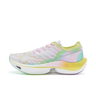 特步女鞋竞速160X5.0马拉松专业跑鞋 新白色/西芹绿/桔梗紫-女 35.5