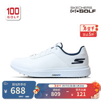 SKECHERS斯凯奇高尔夫球鞋男23全新轻便舒适缓震golf运动男球鞋 白色 40码