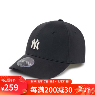 MLB男女基础可调节软顶棒球帽运动休闲3ACPCF13N-50BKS-F 纽约洋基队/黑色/小标