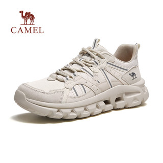 骆驼（CAMEL）2024年男女同款休闲鞋轻便软底简约舒适户外徒步鞋 G14S342016米白 （男款) 39