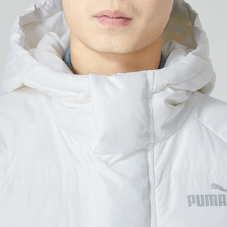 PUMA 彪马 服男装春季运动休闲户外透气经典保暖简约大气中长款时尚外套 674641-02/白色 L/180