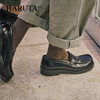 haruta4900日系粗跟低跟单鞋英伦小皮鞋复古乐福鞋女厚底jk制服鞋