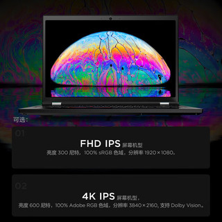 ThinkPad P15 设计师3D建模渲染15.6英寸4K屏移动图形工作站笔记本电脑 i9-11950H 128G 2×2T A5000 16G 