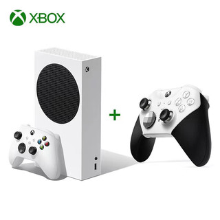 微软(Microsoft)Xbox Series S游戏机 丨XSS 国行xbox游戏主机 身材精巧性能强大 XSS+白色精英双手柄