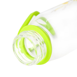 泰福高（TAFUCO）塑料杯便携水杯大容量夏天儿童男女喝水杯子户外直饮杯 T2706-玻璃杯/绿-500ml