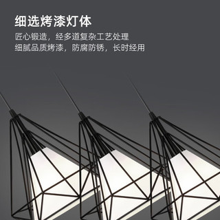 ARROW箭牌照明 吊灯LED餐厅灯现代简约创意时尚浪漫餐厅吧台吊灯 酒杯圆形餐厅3头送LED光源