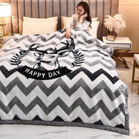 南极人(Nanjiren) 毛毯被子加厚冬天加绒双层拉舍尔盖毯冬季双人保暖宿舍毯子 DL几何鹿 180cmX220cm加厚款约6斤