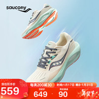 Saucony索康尼火鸟3男女跑鞋缓震支撑跑步鞋训练运动鞋米灰绿35.5