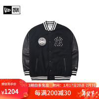 NEW ERA纽亦华MLB夹克棉服刘雨昕同款外套 14117431-黑色 XXL