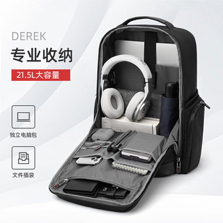 新秀丽（Samsonite）双肩包电脑包男15.6英寸商务旅行包小总裁背包笔记本书包 TU5黑色