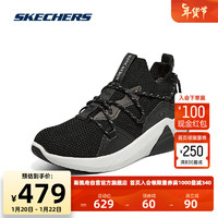 斯凯奇Skechers女士一脚蹬运动休闲鞋透气鞋子133275 黑色/BLK 38