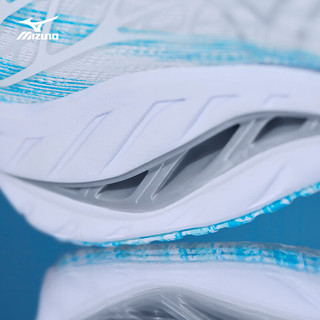 Mizuno 美津浓 20周年男女慢跑鞋缓震支撑耐磨运动跑步鞋INSPIRE 20 SP 02/白色/银色/蓝色 39
