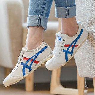 Onitsuka Tiger鬼冢虎男鞋女鞋 23夏运动鞋懒人低帮透气一脚穿休闲鞋子 D3K0N-0143/经典红白蓝配色 38/240mm