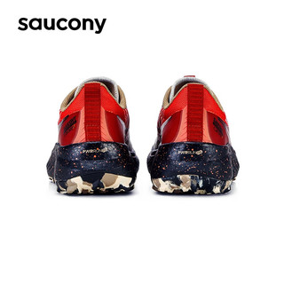 Saucony索康尼啡驰女鞋全掌碳板竞速越野跑鞋24年运动鞋 灰红-86 39