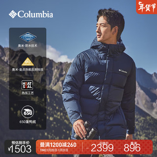 哥伦比亚（Columbia）哥伦比亚户外男子金点热能防水冲锋衣650蓬鸭绒羽绒服WE8972 464 XL(185/104A)