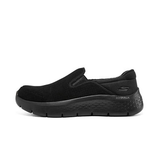 斯凯奇（Skechers）GO WALK FLEX秋季女加绒一脚蹬休闲舒适缓震健步鞋124953 全黑色/BBK 37