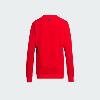 阿迪达斯（adidas）儿童装龙年新春节款男女童红色棉质圆领套头卫衣 IT4061红 164cm