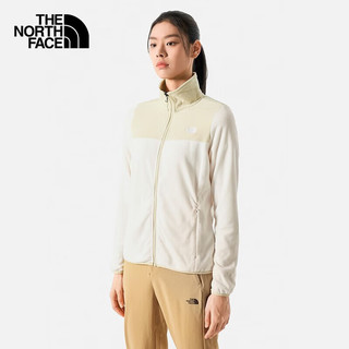 The North Face北面抓绒衣女款户外可做冲锋衣内胆保暖抓绒衣外套81SR 4U0/米白色 L